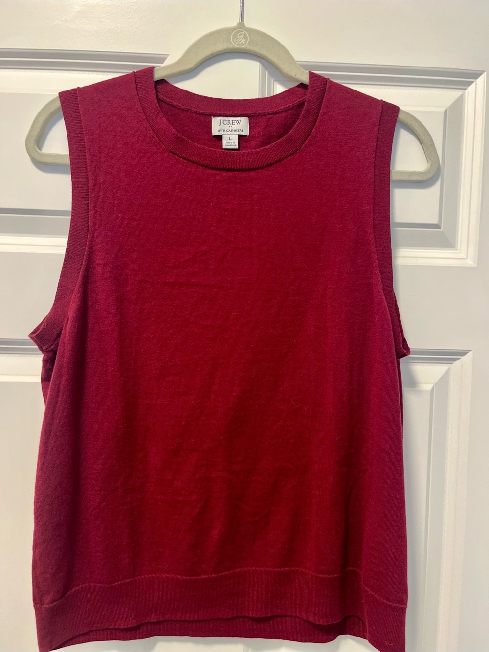 J. Crew Sleeveless Knit Tank in Wine - large
